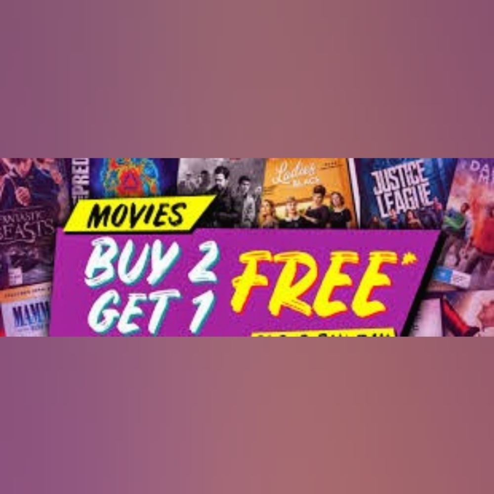 All DVDs Are Buy 2 Get 1 Free.